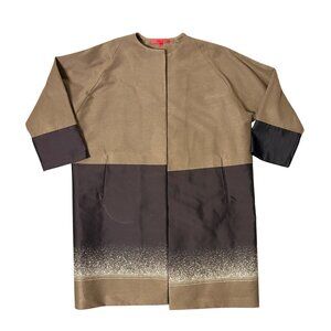 $2000 Ronaldus Shamask OS M L XL Jacket Lagenlook Brown Pockets Topper Eskandar